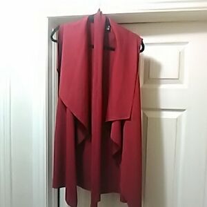 💲2⃣▶Elegant Red Burg Sleeveless Cardigan